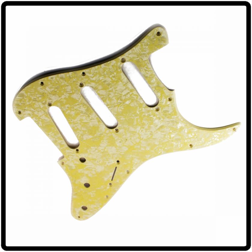 YELLOW PEARLOID PICKGUARD FITS FENDER STRAT GUITAR  