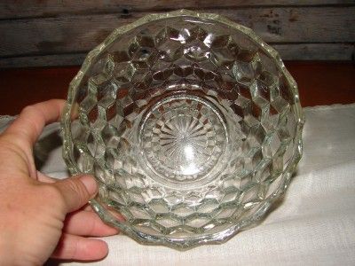 Vintage Fostoria American? Cube Bowl Dish  