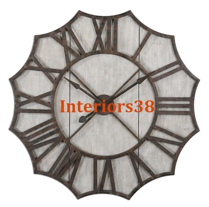 ELLISTON IRON Grey WOOD Horchow Large 40 RUST BRONZE WALL Tower 