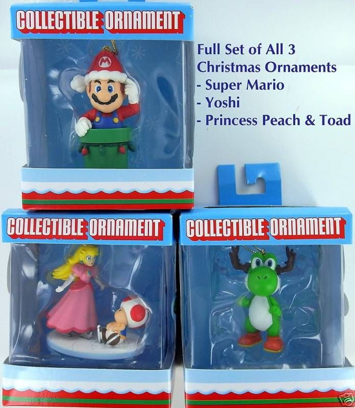 SUPER MARIO 3 Christmas ORNAMENTs FULL SET Nintendo NIB  