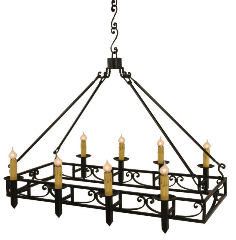 Santangelo CH Mission Rectangular 8 light Chandelier  