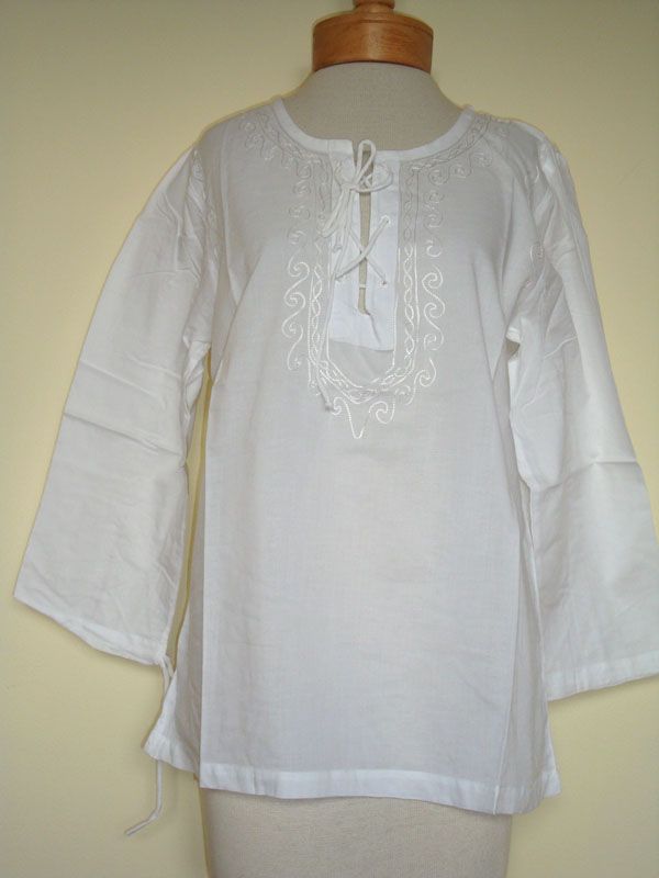 This cotton top is made for comfort, is beautifully embroidered.