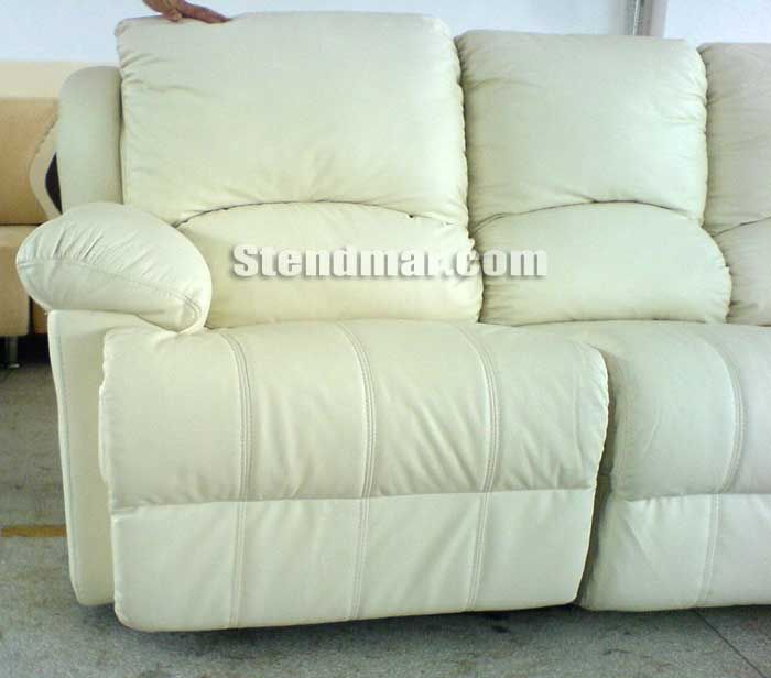 6PC NEW LEATHER SECTIONAL SOFA 2 RECLINERS S318  