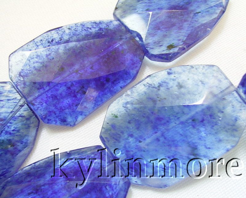 8SE06615a 40x30mm Glass Crystal Faceted Chunk Beads 15.  