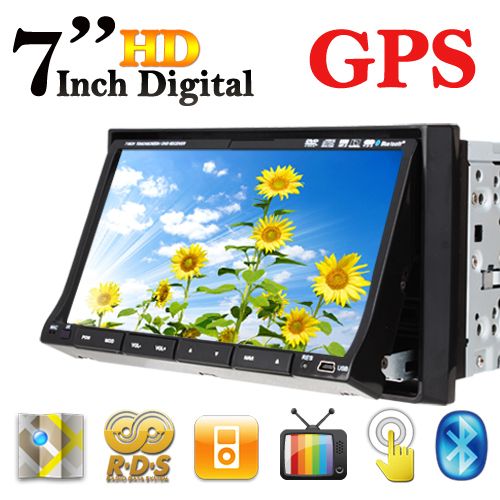 US 7Touch Screen In Dash 2 Din Car Stereo GPS Navigation CD/DVD 