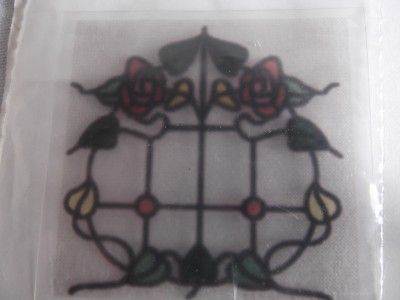 Dollhouse Miniature Stained Glass Sheet for Circle Window  sim21 