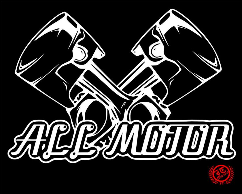   ALL MOTOR DECAL HOT ROD JDM 4X4 TRUCK FUNNY  