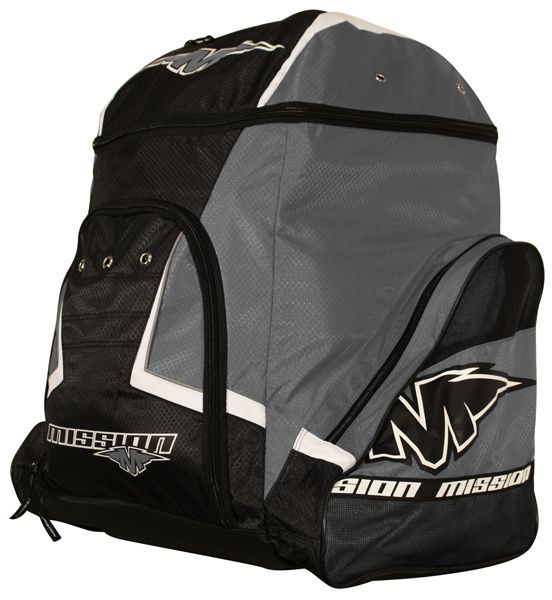 MISSION HOCKEY WHEELED EQUIPMENT BACKPACK BLK/SIL HUGE  