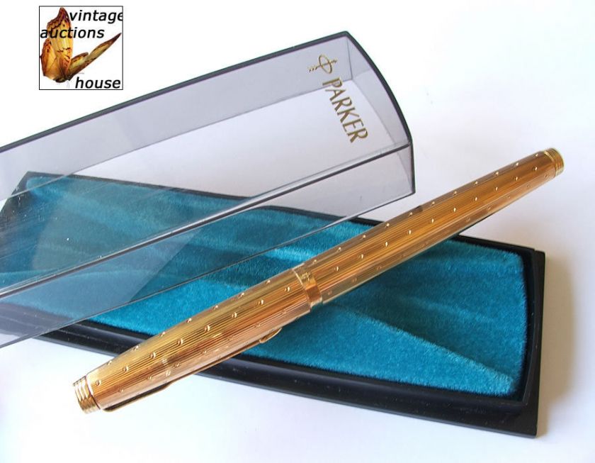 PARKER 585 Gold Barrel Fountain Pen 14Ct Nib in size F  