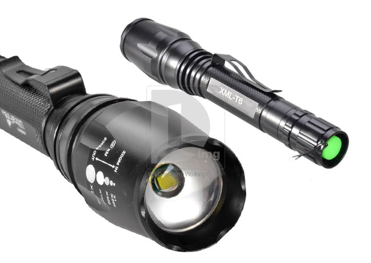 CREE XM L T6 Flashlight + 2x 18650 + 18650 Battery Charger + Adapter