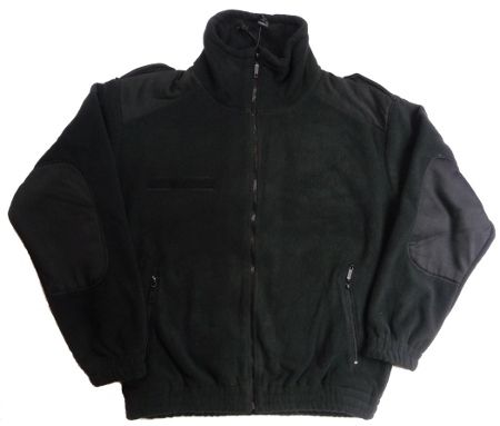 Military Army Warm FLEECE ZIP JACKET Hunting Black  