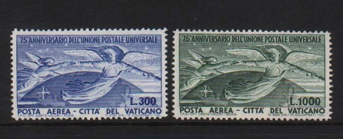 Vatican City #C18   #C19 VF/NH **With Certificate**  