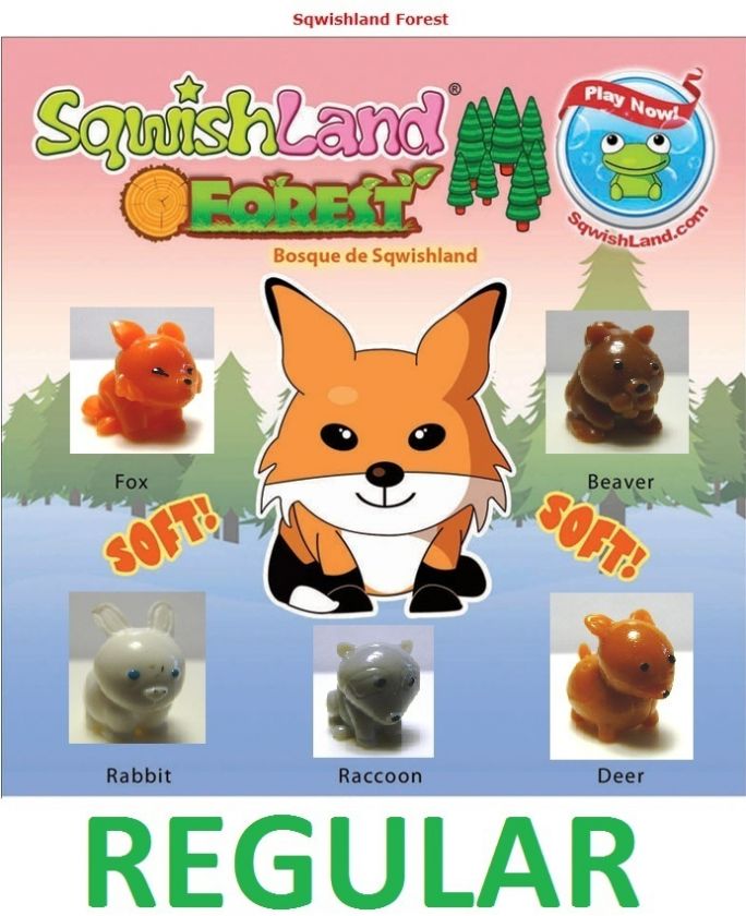 SQWISHLAND FOREST SQUISHY SQUISHIES PENCIL TOPPER NEW 5PCS **REGULAR 