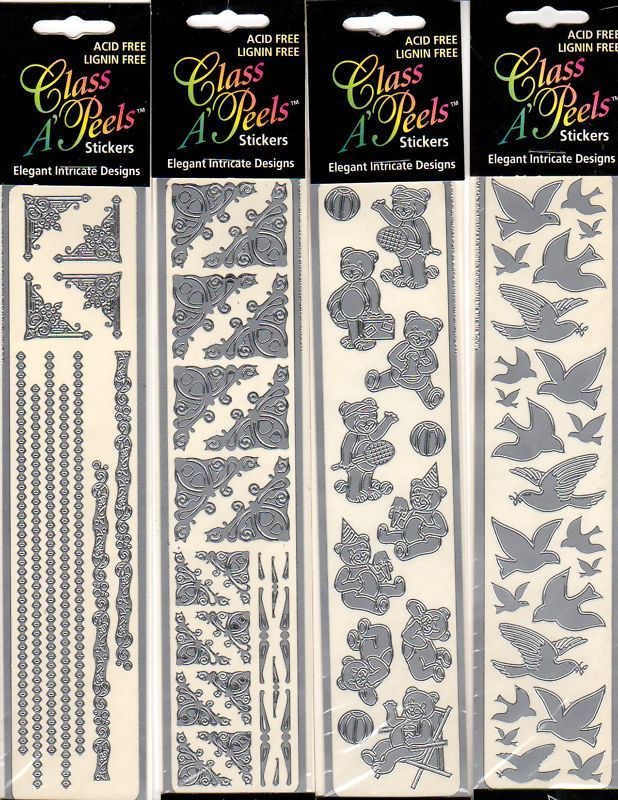 silver Class a peel stickers wedding party angels rose  