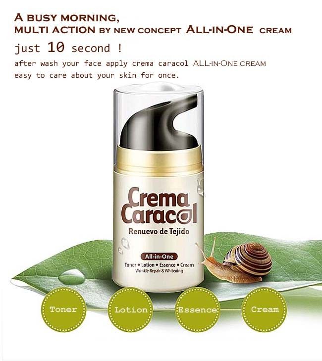 Organic/SNAIL extract75%CREAM DE CARACOL/All in One/50g  