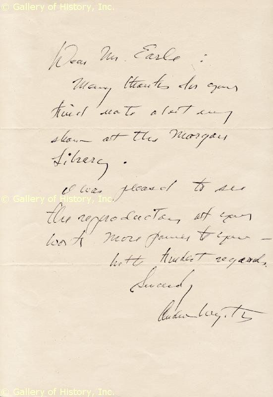 ANDREW WYETH   AUTOGRAPH LETTER SIGNED  