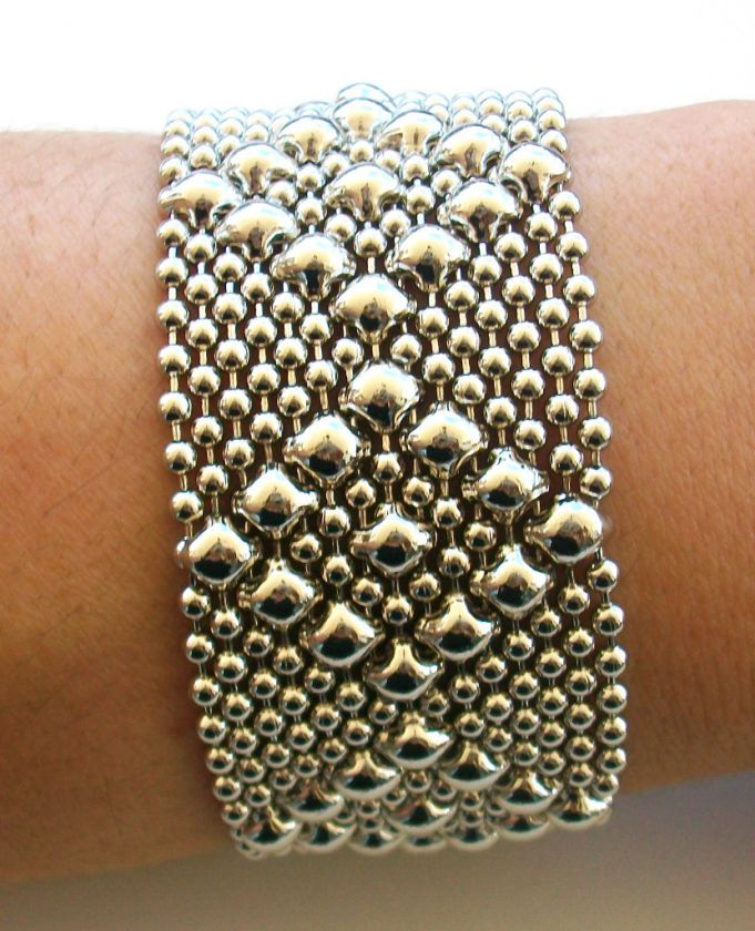 NEW Sergio Gutierrez Liquid Metal Silver Bracelet B9  