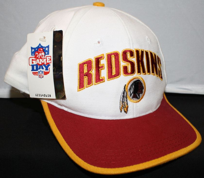 Washington Redskins NFL NFC Licensed Hat White Red Snap Back Throwback 