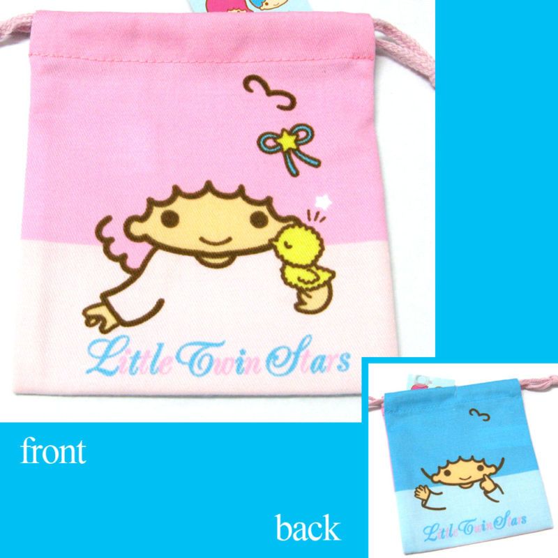 Sanrio Little Twin Stars 2 side Drawstring Bag 2 sizes  