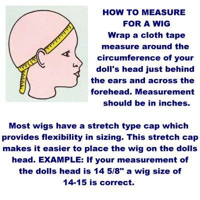 Doll Wig size 12/13 Fits Chatty Cathy, Lt Ginger  