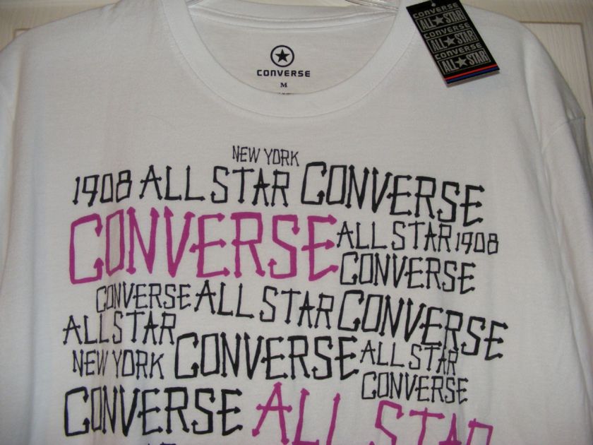 New Mens CONVERSE 1908 New York basketball t shirt M L  