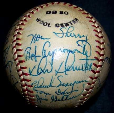 1960 Dodgers Gil Hodges Alston Team Signed Baseball PSA  