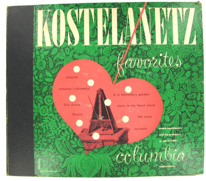 KOSTELANETZ FAVORITES Columbia Green Label 3 78s  