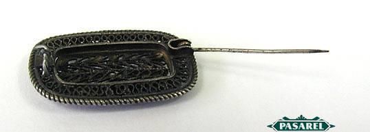 Fine Bezalel Silver & Filigree Brooch, Israel, 1950s  