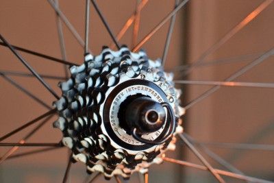 Speed Campagnolo C Record Wheels w Campy rims and cassette 700c 