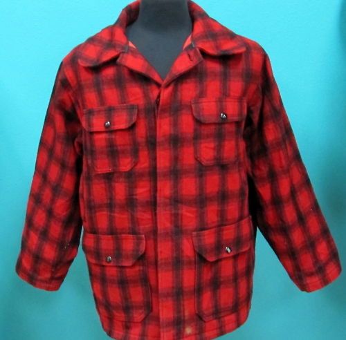 vintage WOOLRICH wool HUNTERS COAT JACKET plaid MEDIUM  