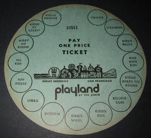 Old PLAYLAND at the Beach   Pay One Price   TICKET  