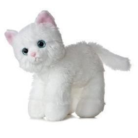 MINI 8 CUTE PLUSH KITTEN CAT WHITE STUFFED ANIMAL NEW  