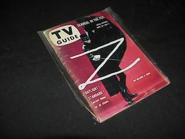 TV GUIDE 4 26 58 Guy Williams as ZORRO 1956  