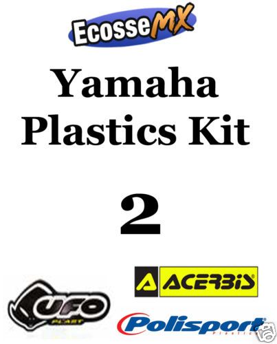 UFO Yamaha PLASTICS KIT 2 Motocross YZ250 06 09 WHITE  