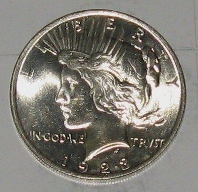 1923 PEACE SILVER DOLLAR CHOICE BU K101  