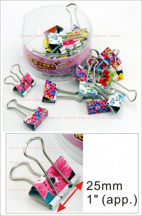 Metal Clips 25mm 1 inch flower Binder paper stationery  