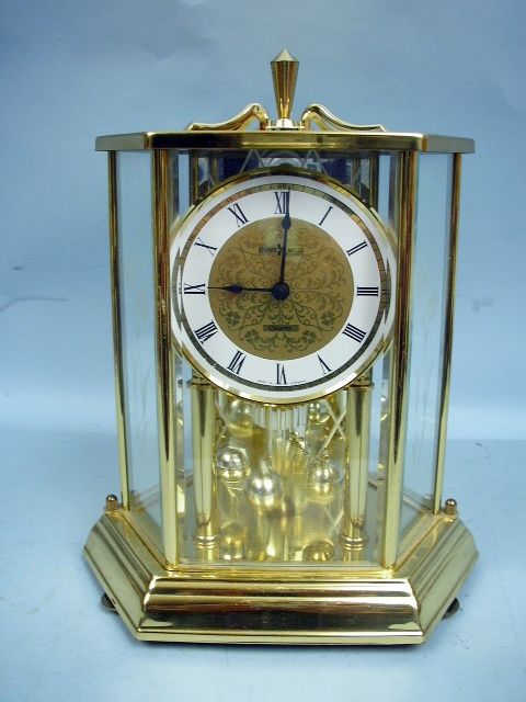 Howard Miller Vintage Brass Anniversary Clock   Needs Repair  