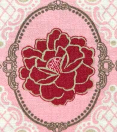 Shabby Dashing Rose Pink Wallpaper Fabric by Yard  