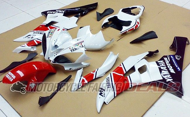 ABS Plastic Yamaha R6 2006 2007 Fairings Red White Blk  