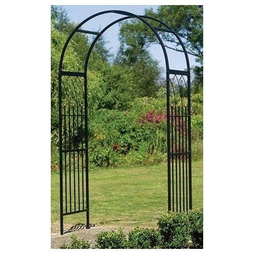 NEW Gardman Black Metal Garden Decorative Arch Arbor  