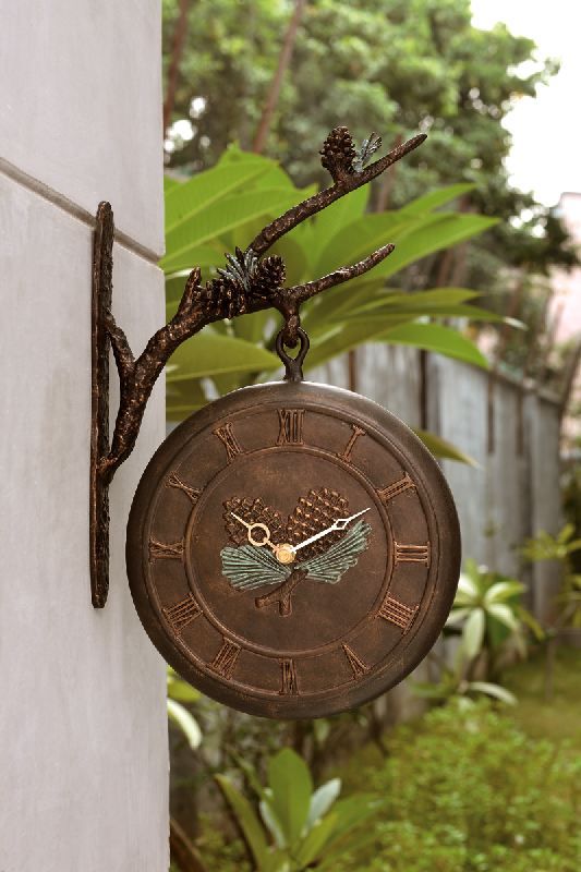 This clock is cast in rust free aluminum and designed for outdoor use 