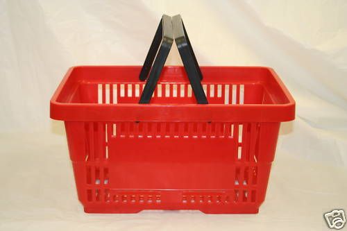 STANDARD PLASTIC HANDLE SHOPPING BASKET  