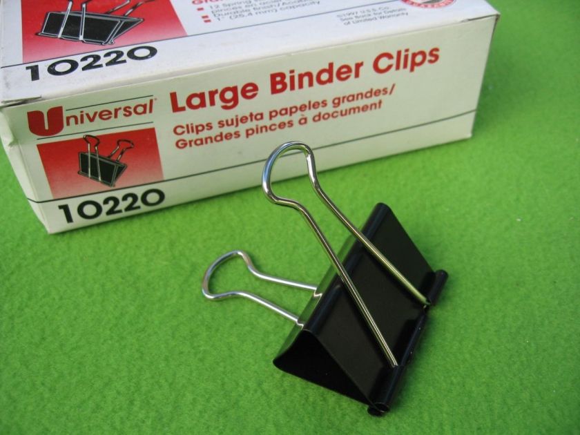 108 UNIVERSAL 1 LARGE OFFICE SCHOOL PAPER BINDER CLIP  