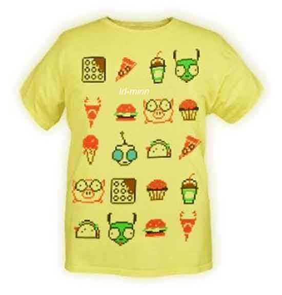 Invader Zim Gir Computer Bites Taco Cupcake Pig T Shirt  