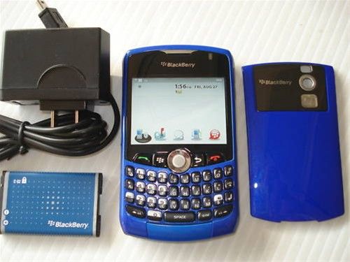 BLUE CRICKET BLACKBERRY 8330 CURVE FLASHED WEB MINT CONDITION  