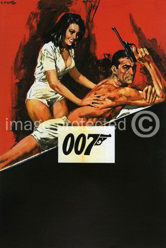 Vintage James Bond 007 Movie Poster Thunderball  18x24  