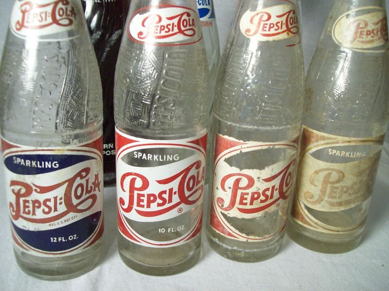 Pepsi Bottle Estate Collection 7 Bottles Mix Types /Age  