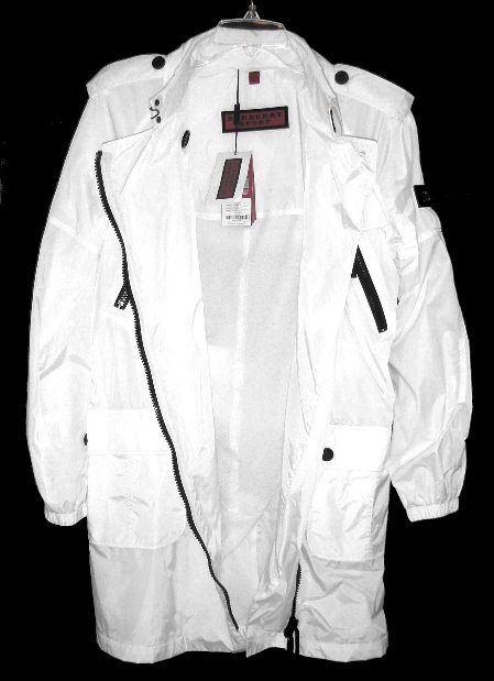 BURBERRY SPORT WOMENS WHITE RAIN ALL WEATHER NYLON JACKET COAT SZ 8 