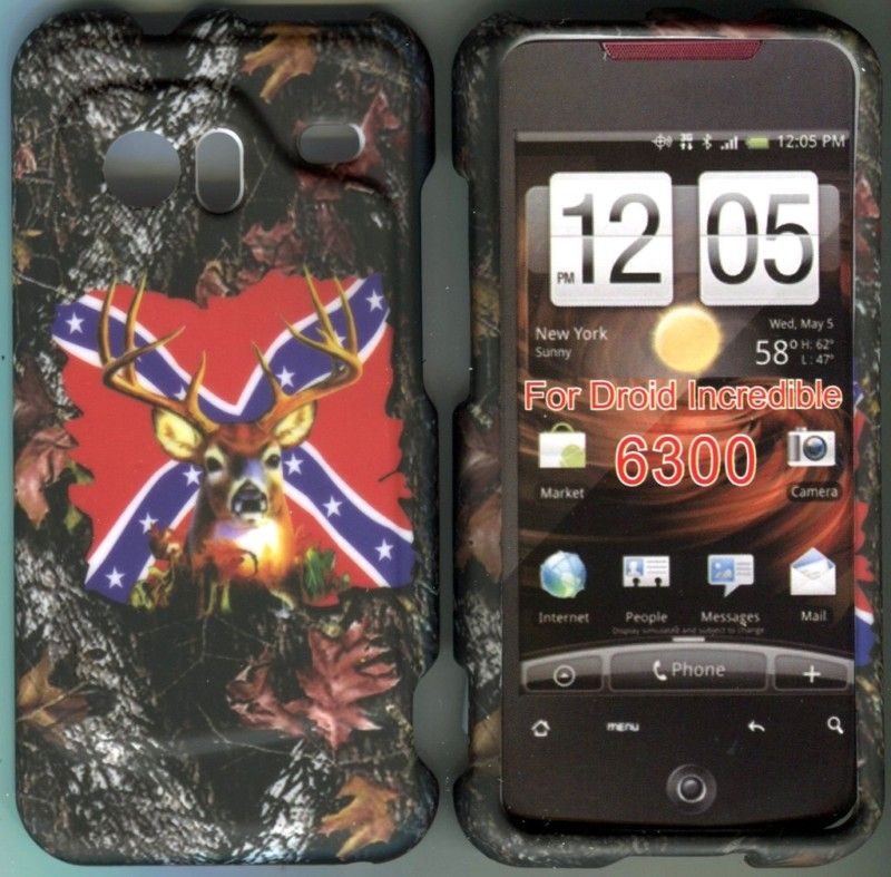 Hard Cover Case HTC Droid Incredible 6300 Camo Flag  