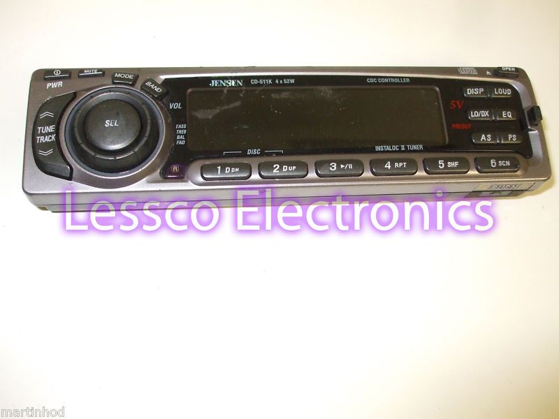 Jensen CD 511K Detatchable Car Stereo Radio Face Plate  